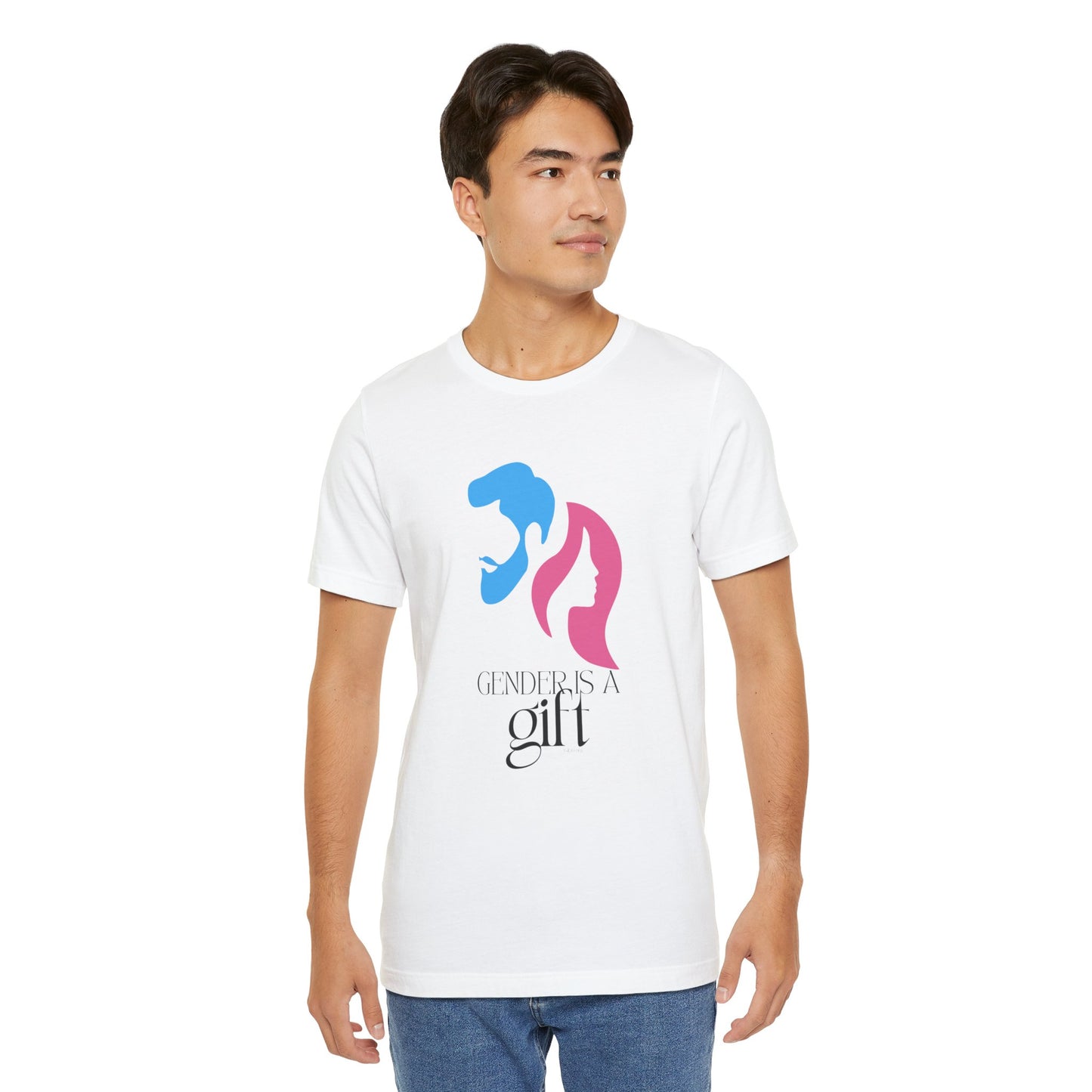 "Gender is a Gift" (faces) Unisex Jersey Short Sleeve Tee