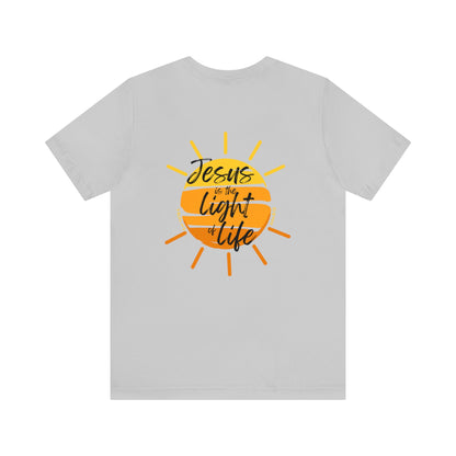 John 8:12 Unisex Jersey Short Sleeve Tee
