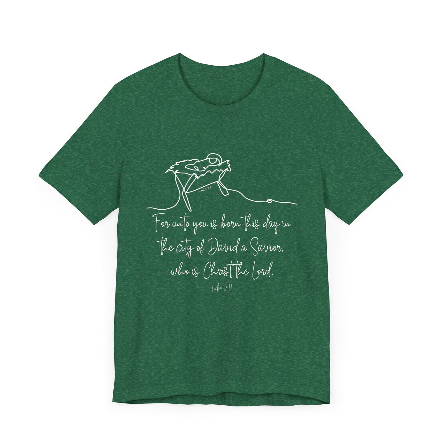 Luke 2:11 Manger Short Sleeve Tee