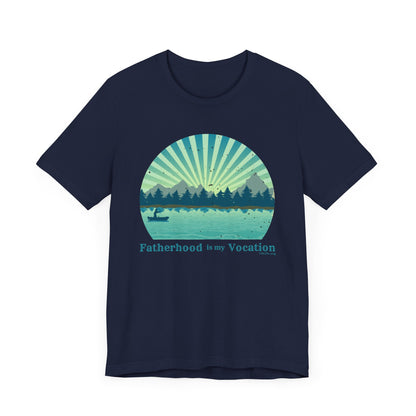 "Fatherhood is my Vocation" (lake) Unisex Jersey Short Sleeve Tee