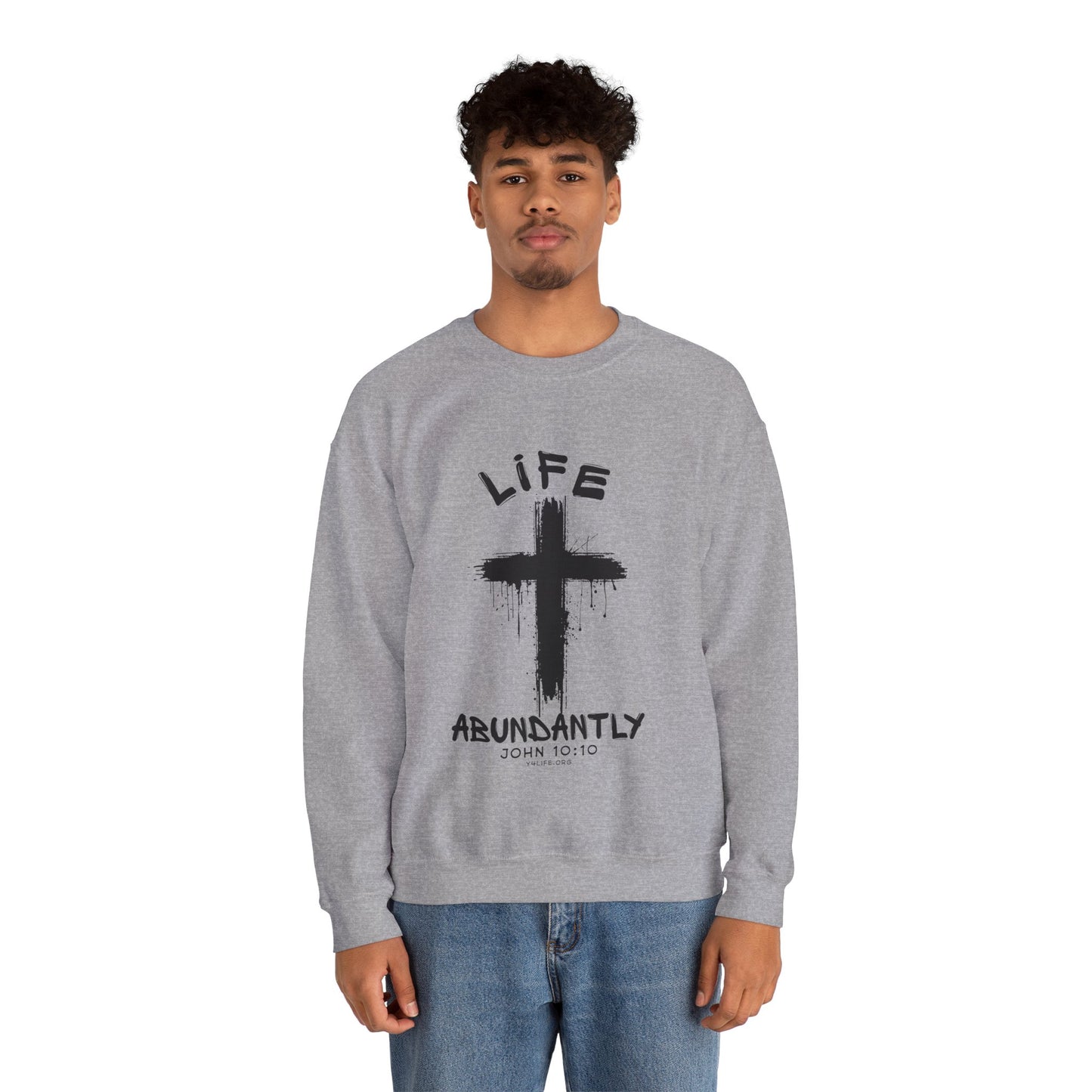 Life Abundantly Single Color Crewneck Sweatshirt