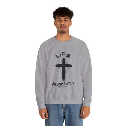 Life Abundantly Single Color Crewneck Sweatshirt