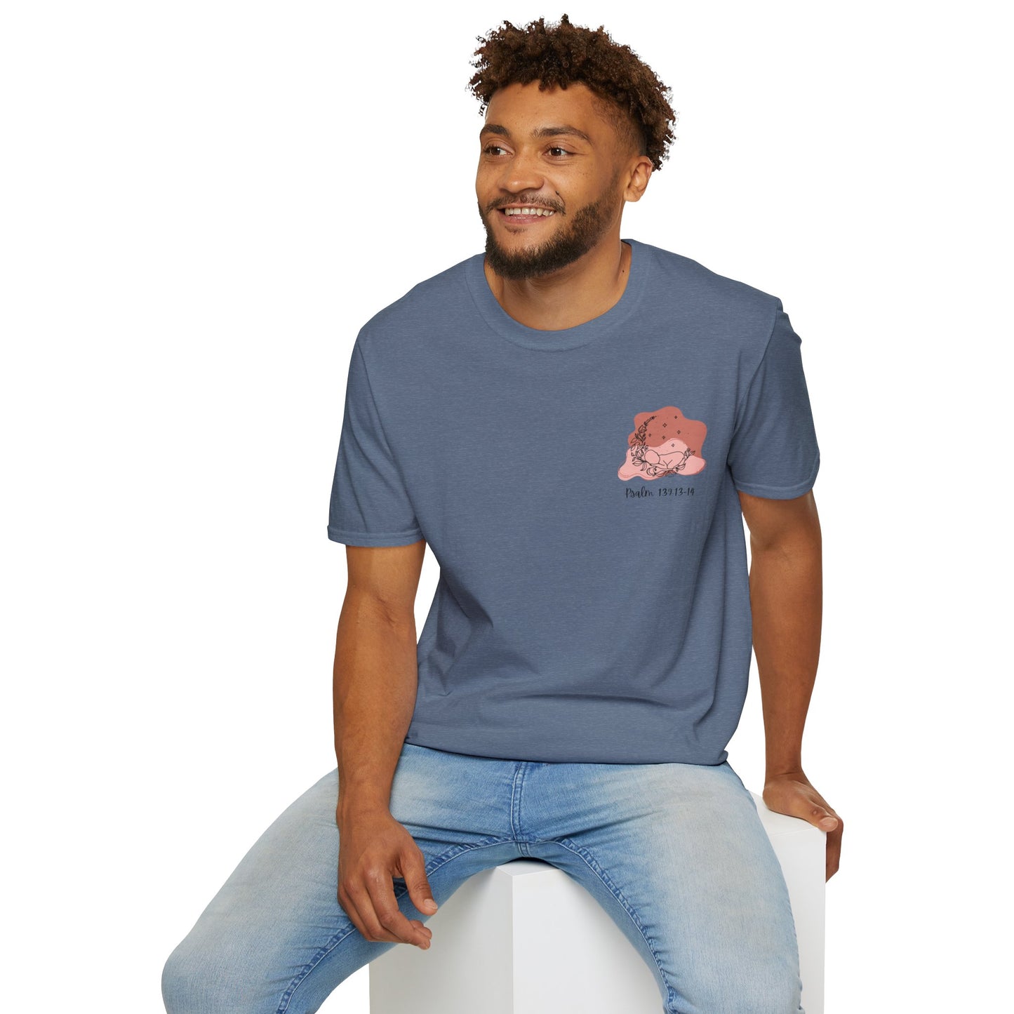 Psalm 139 Peach Unisex Softstyle T-Shirt