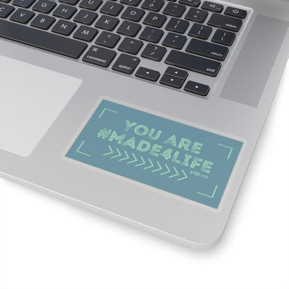 #Made4Life Teal Kiss-Cut Sticker