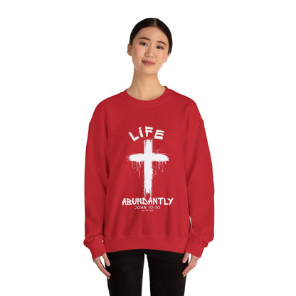 Life Abundantly Single Color Crewneck Sweatshirt
