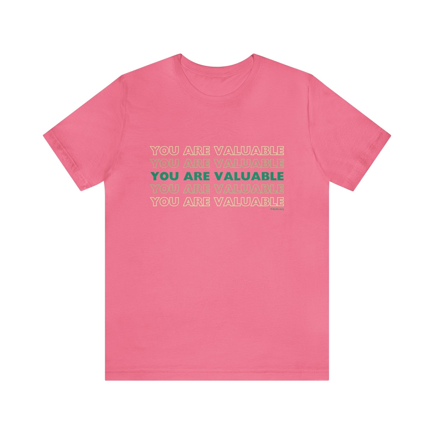 You Are Valuable Green Ombre Unisex Jersey Short Sleeve Tee