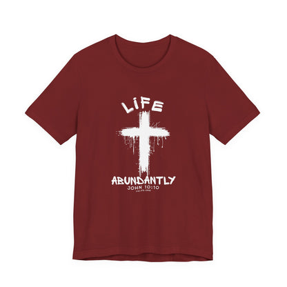 Life Abundantly Single Color Short Sleeve Tee