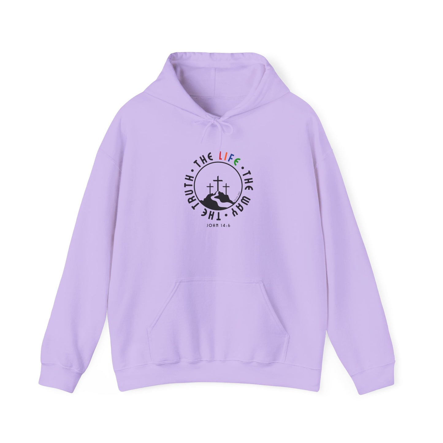 John 14:6 Multicolor Hooded Sweatshirt