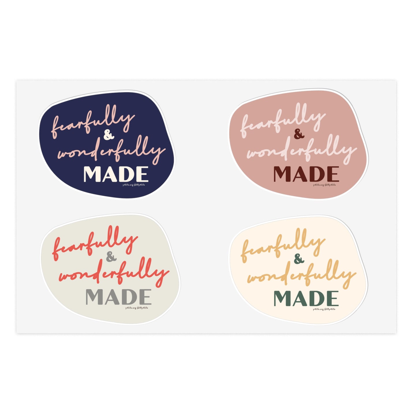 Fearfully & Wonderfully Made Sticker Sheets