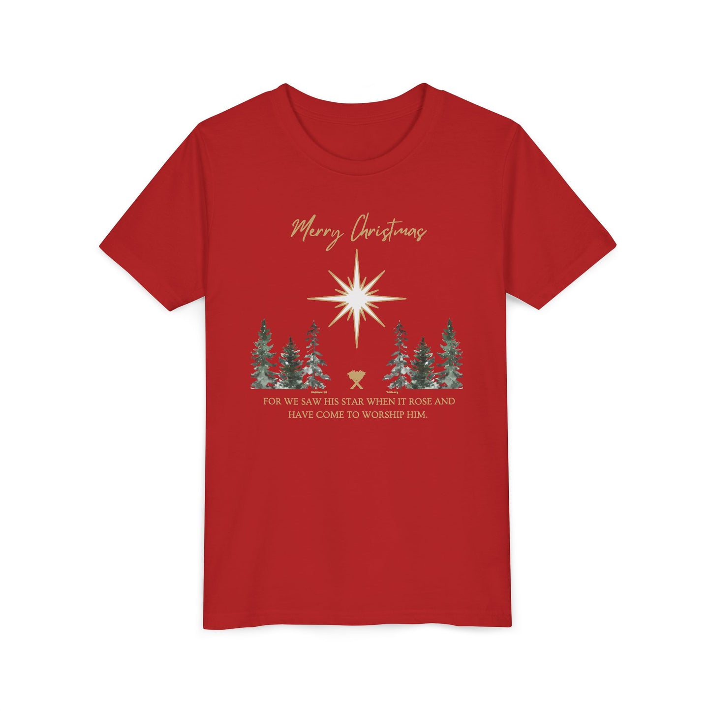 Merry Christmas Youth Short Sleeve Tee