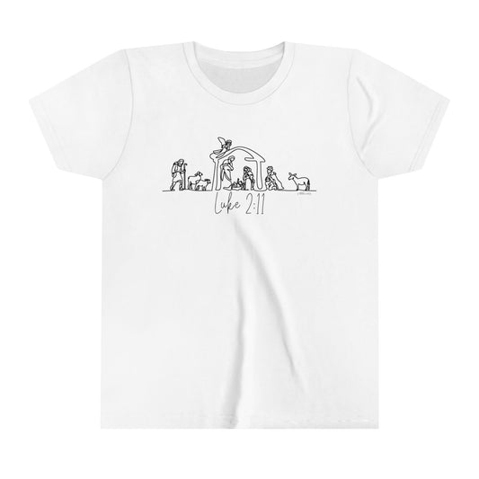 Luke 2:11 Nativity Youth Short Sleeve Tee