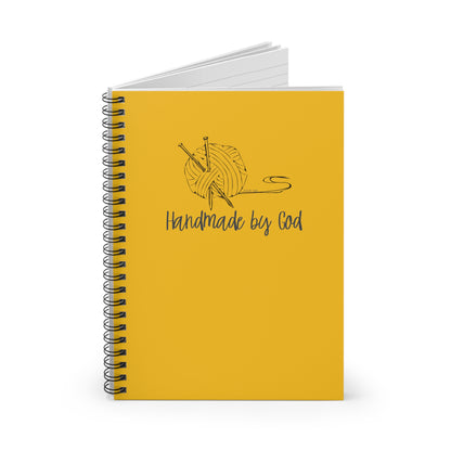 Handmade by God (yarn design) Spiral Notebook