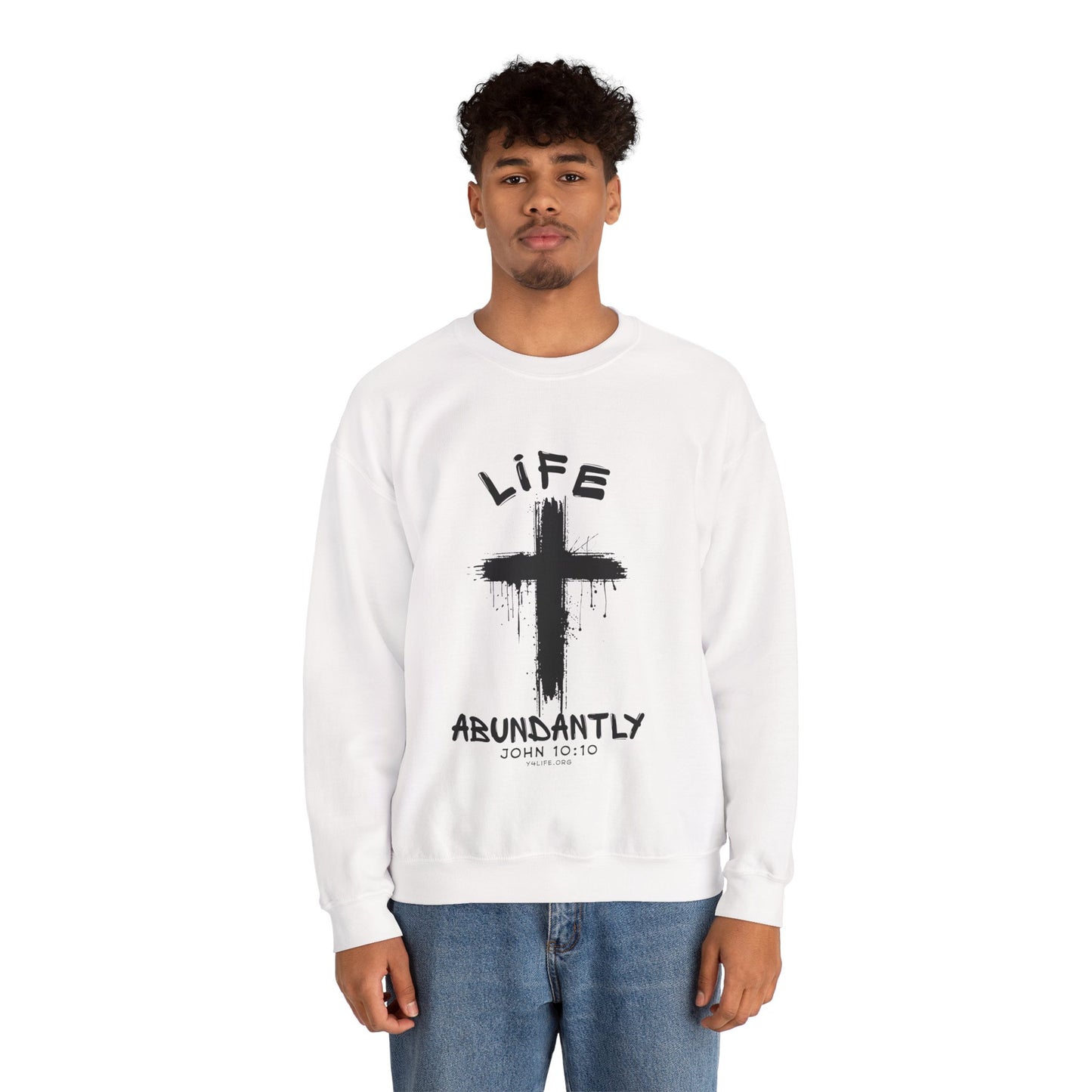 Life Abundantly Single Color Crewneck Sweatshirt