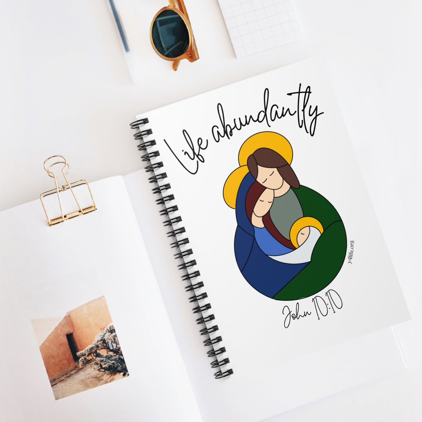 Life Abundantly Spiral Ruled Notebook