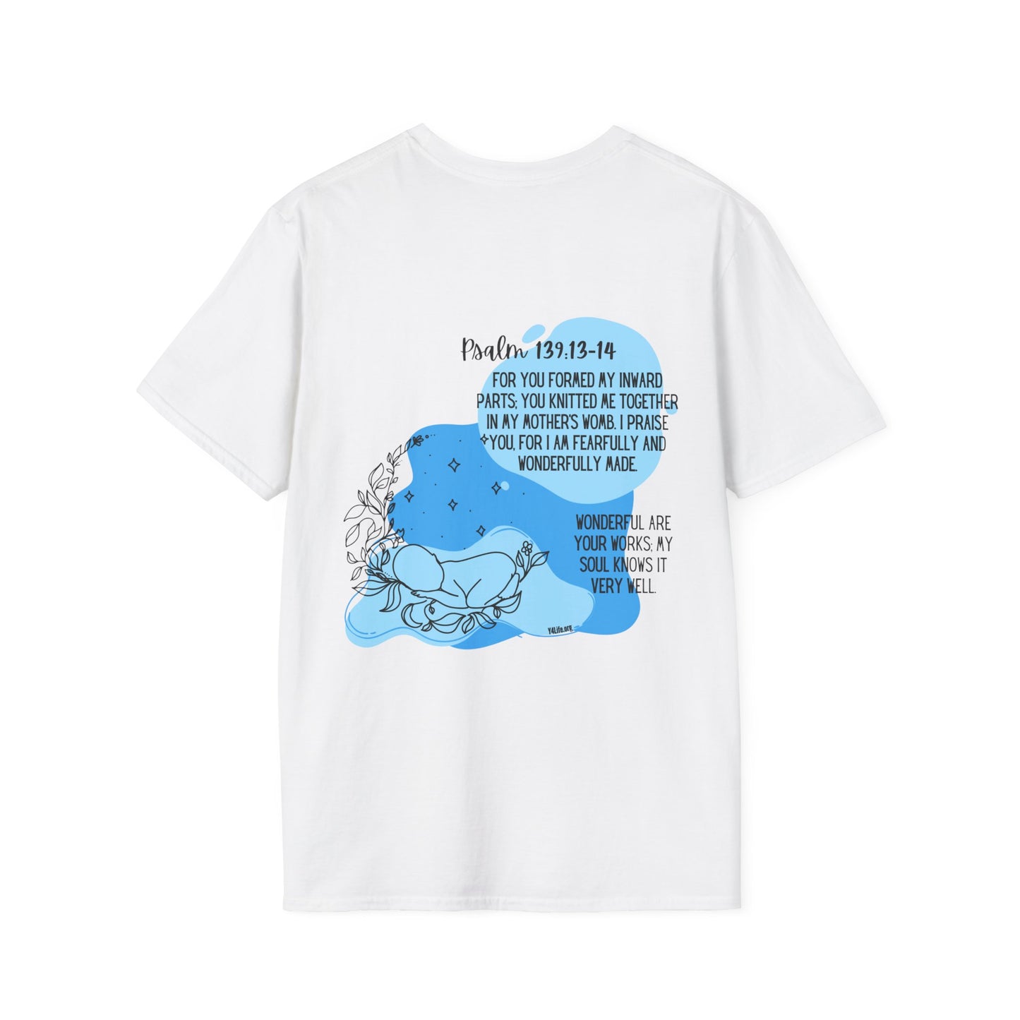 Psalm 139 Blue Unisex Softstyle T-Shirt