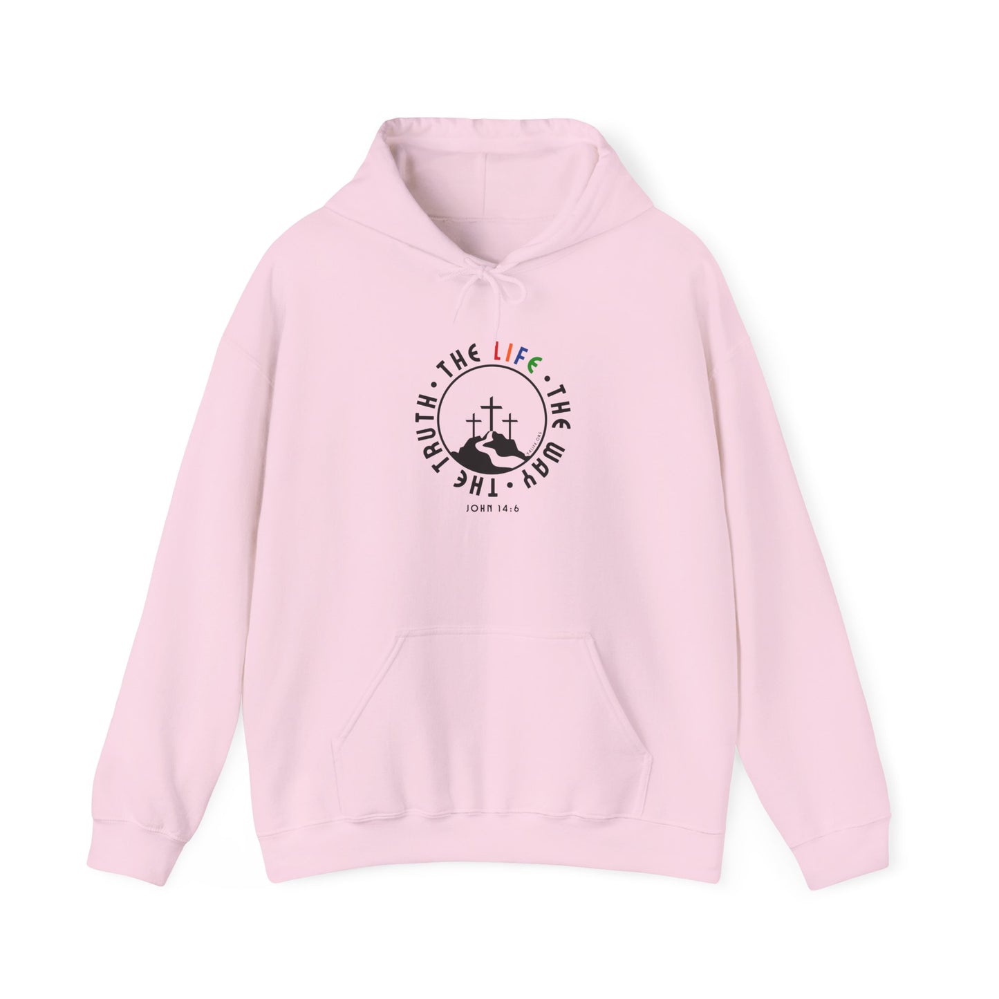 John 14:6 Multicolor Hooded Sweatshirt