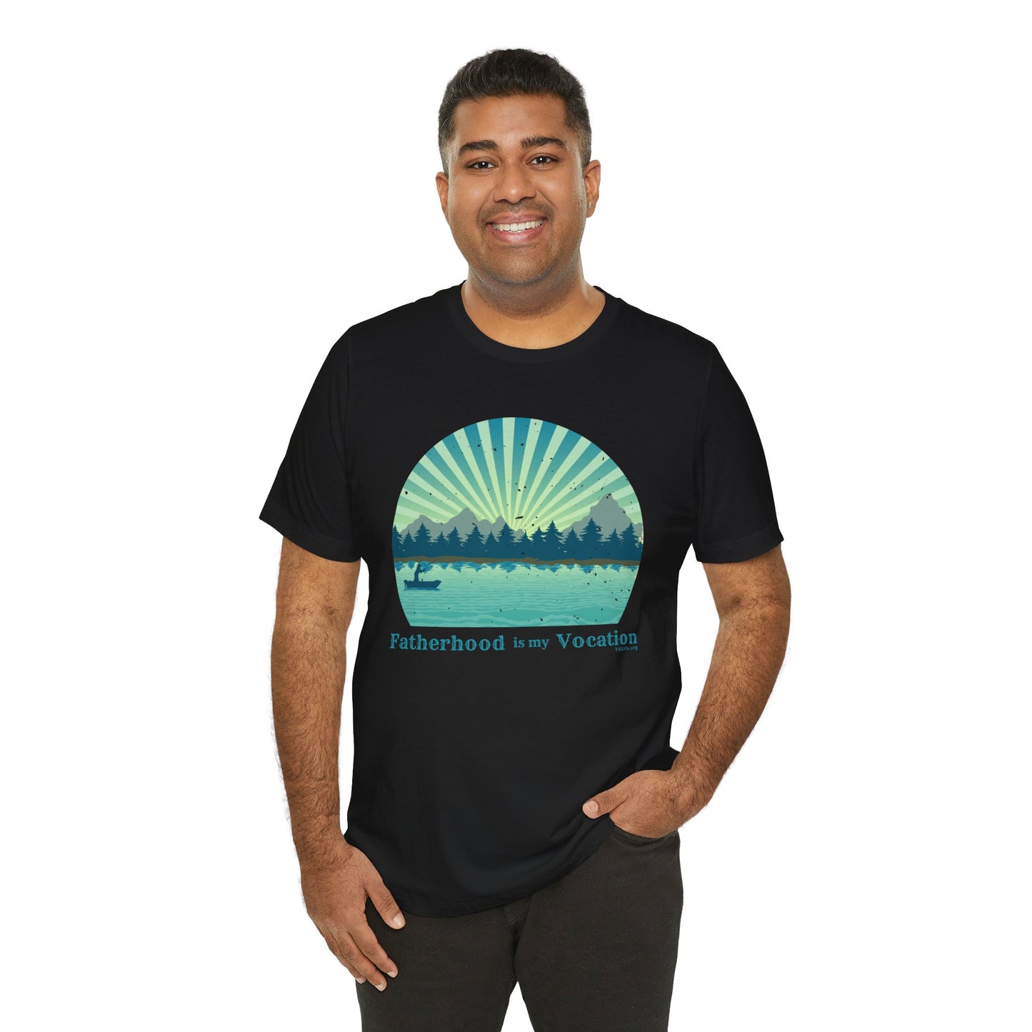 "Fatherhood is my Vocation" (lake) Unisex Jersey Short Sleeve Tee