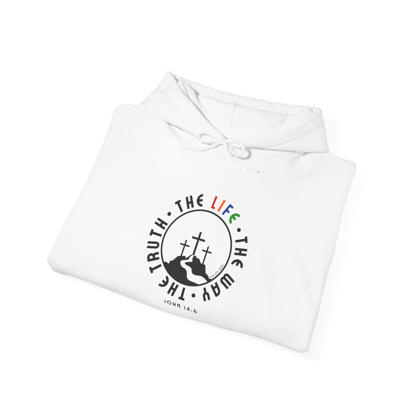 John 14:6 Multicolor Hooded Sweatshirt