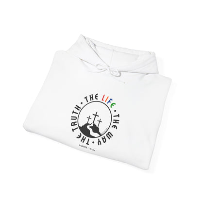 John 14:6 Multicolor Hooded Sweatshirt