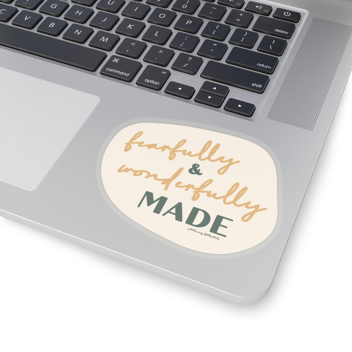 Fearfully & Wonderfully Made Cream Kiss-Cut Sticker