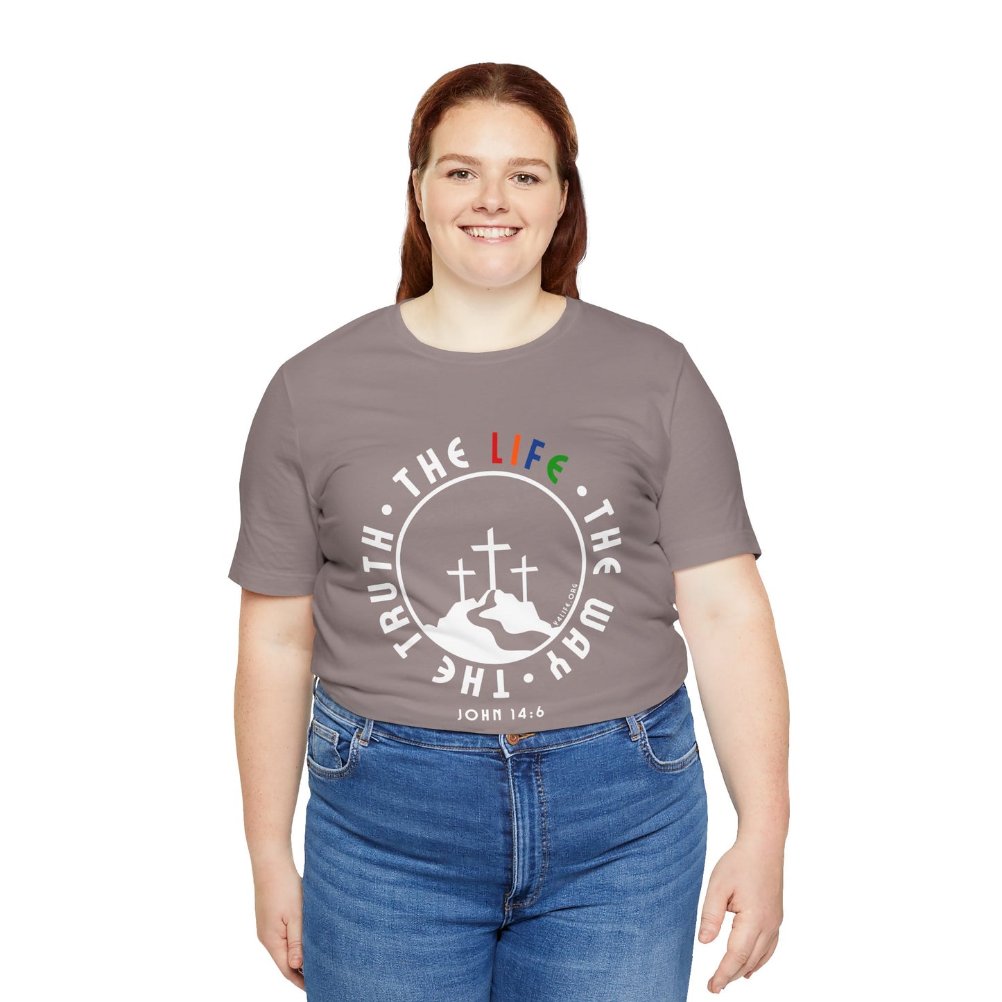 John 14:6 Multicolor Short Sleeve Tee