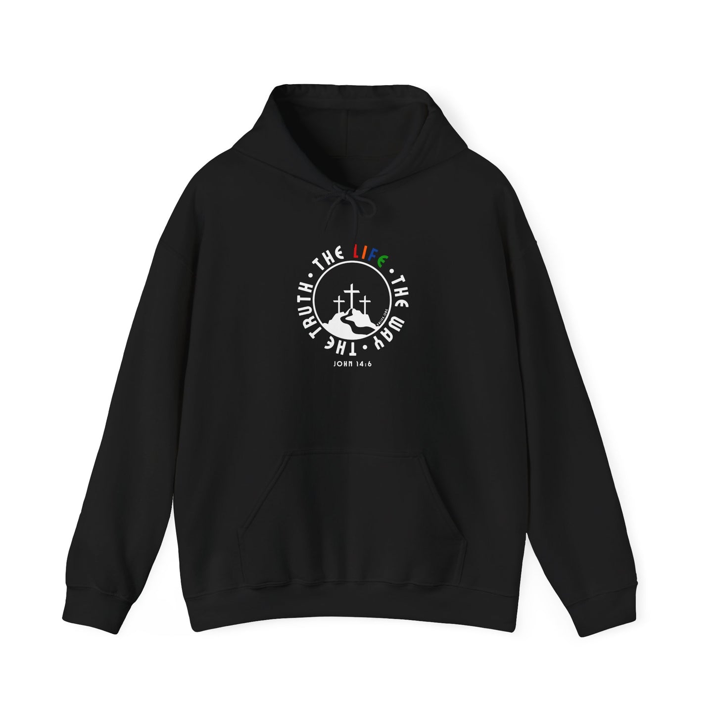 John 14:6 Multicolor Hooded Sweatshirt