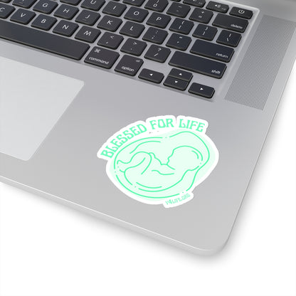 Blessed For Life Mint Kiss-Cut Sticker