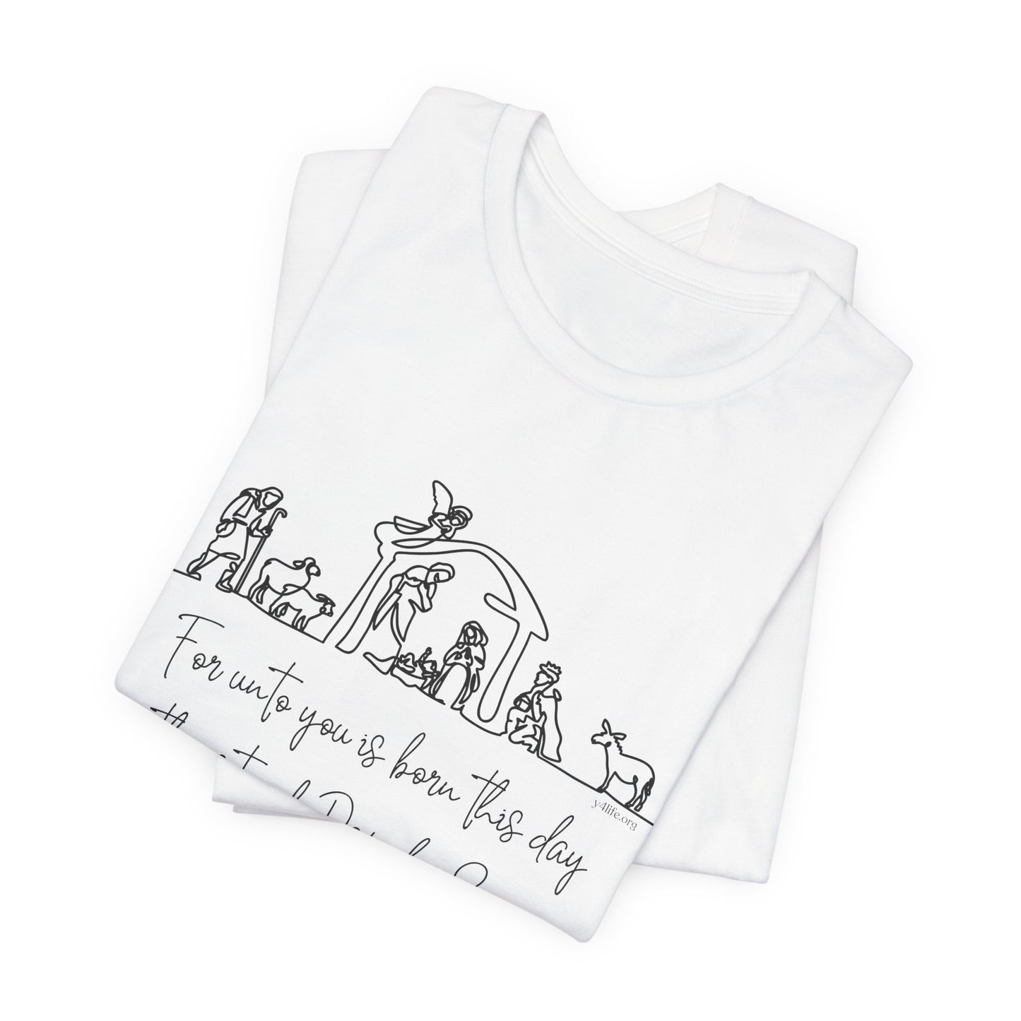 Luke 2:11 Nativity Short Sleeve Tee