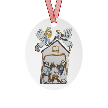 Nativity Metal Ornament - Designed by Sawyer