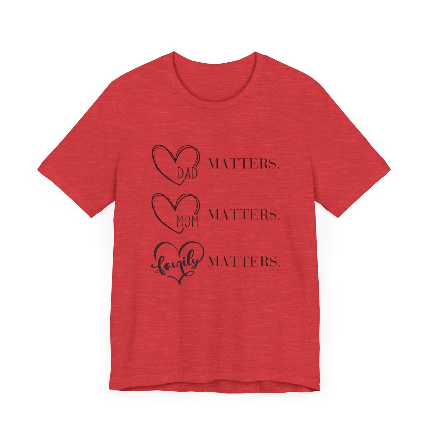 "Family Matters" (black print) Unisex Jersey Short Sleeve Tee