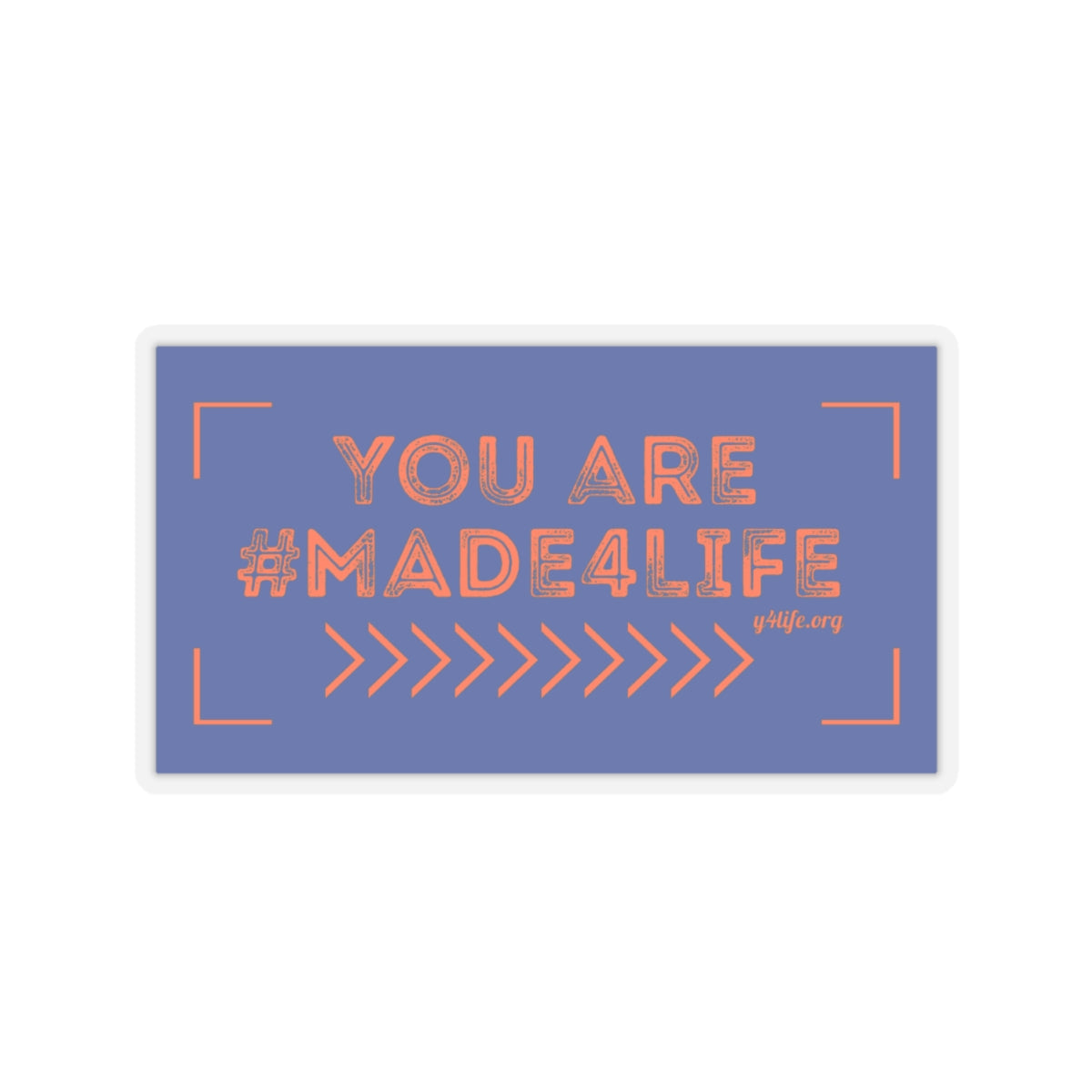 #Made4Life Blue Kiss-Cut Sticker