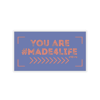 #Made4Life Blue Kiss-Cut Sticker