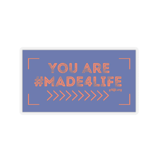 #Made4Life Blue Kiss-Cut Sticker