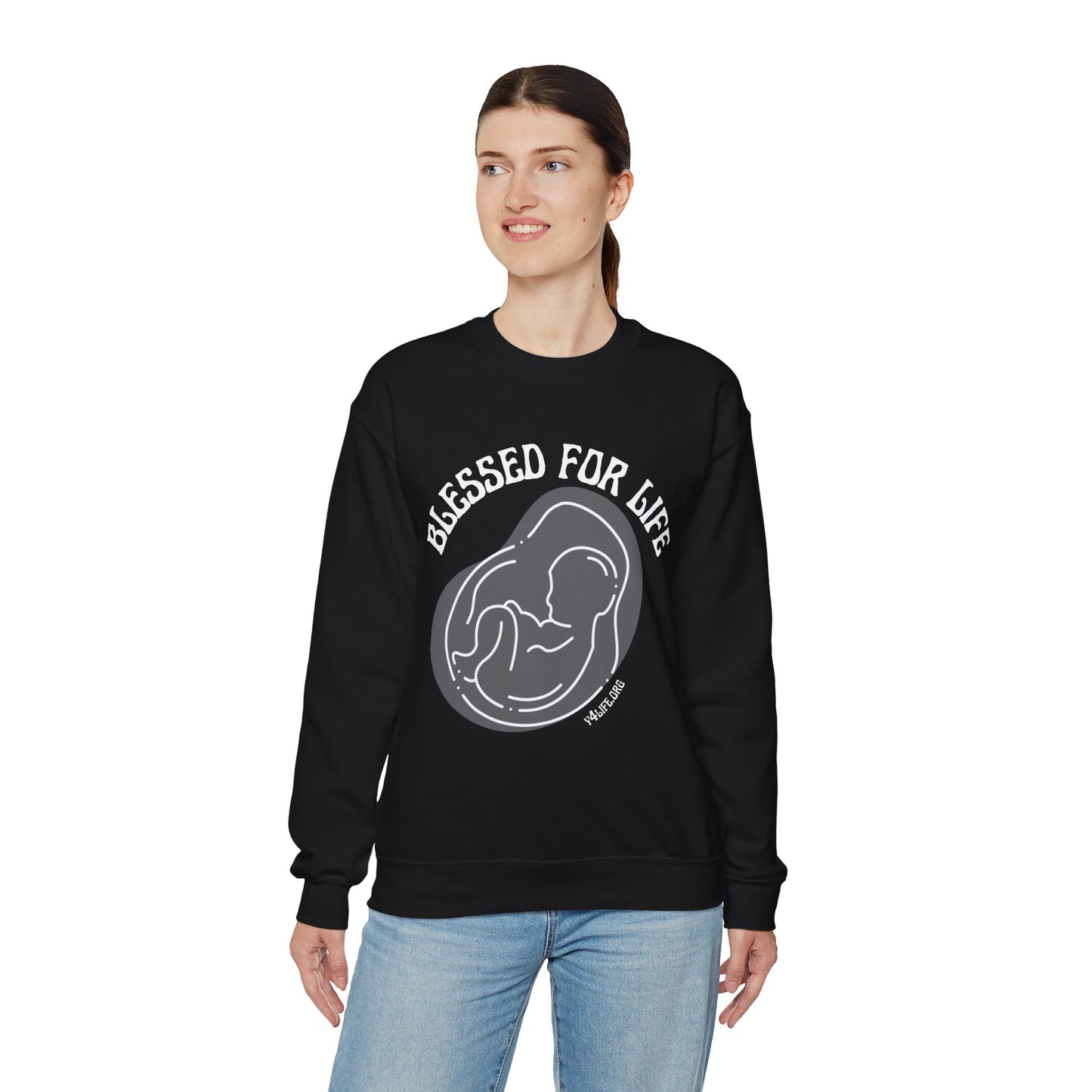 Blessed For Life Unisex Heavy Blend™ Crewneck Sweatshirt