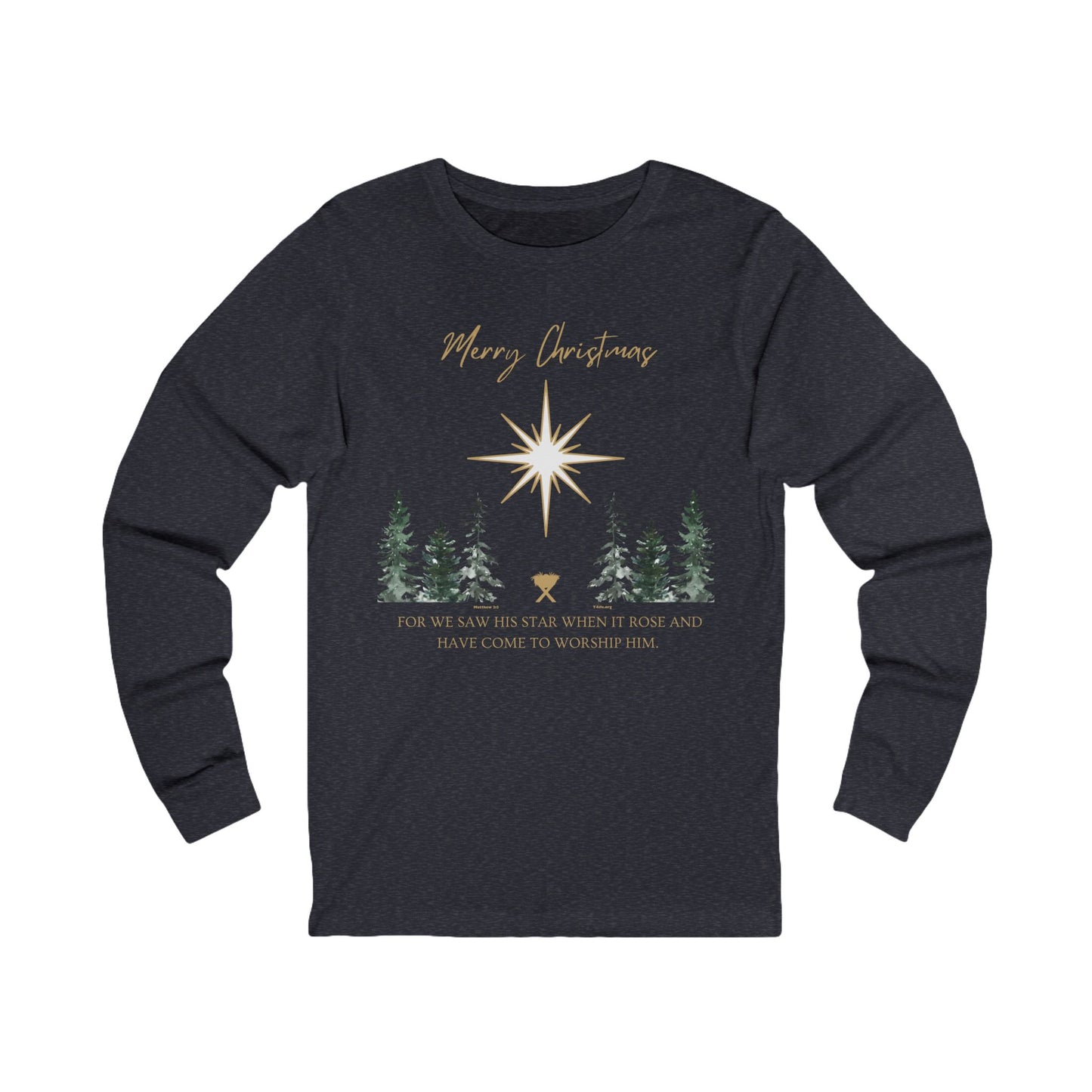 Merry Christmas Jersey Long Sleeve Tee