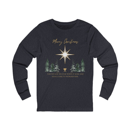 Merry Christmas Jersey Long Sleeve Tee