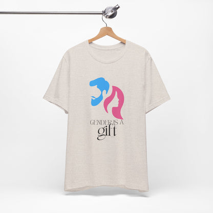 "Gender is a Gift" (faces) Unisex Jersey Short Sleeve Tee