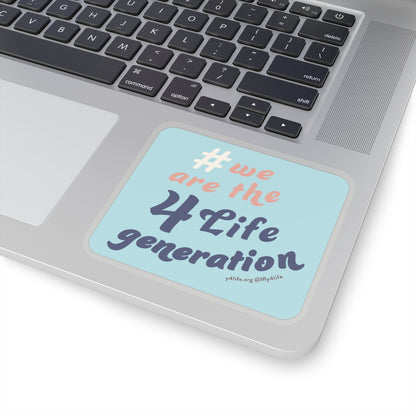 #4LifeGeneration Light Blue Kiss-Cut Sticker