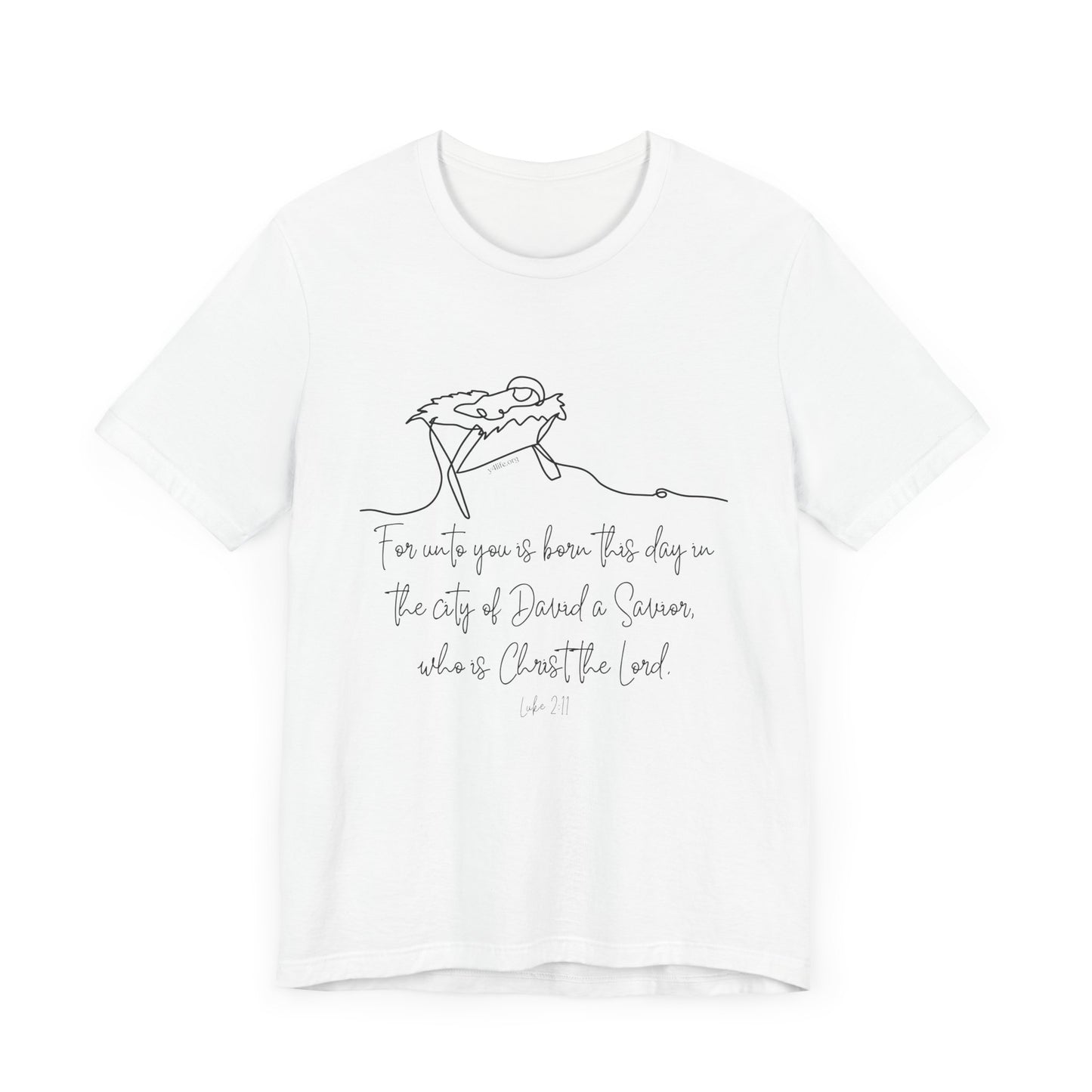 Luke 2:11 Manger Short Sleeve Tee