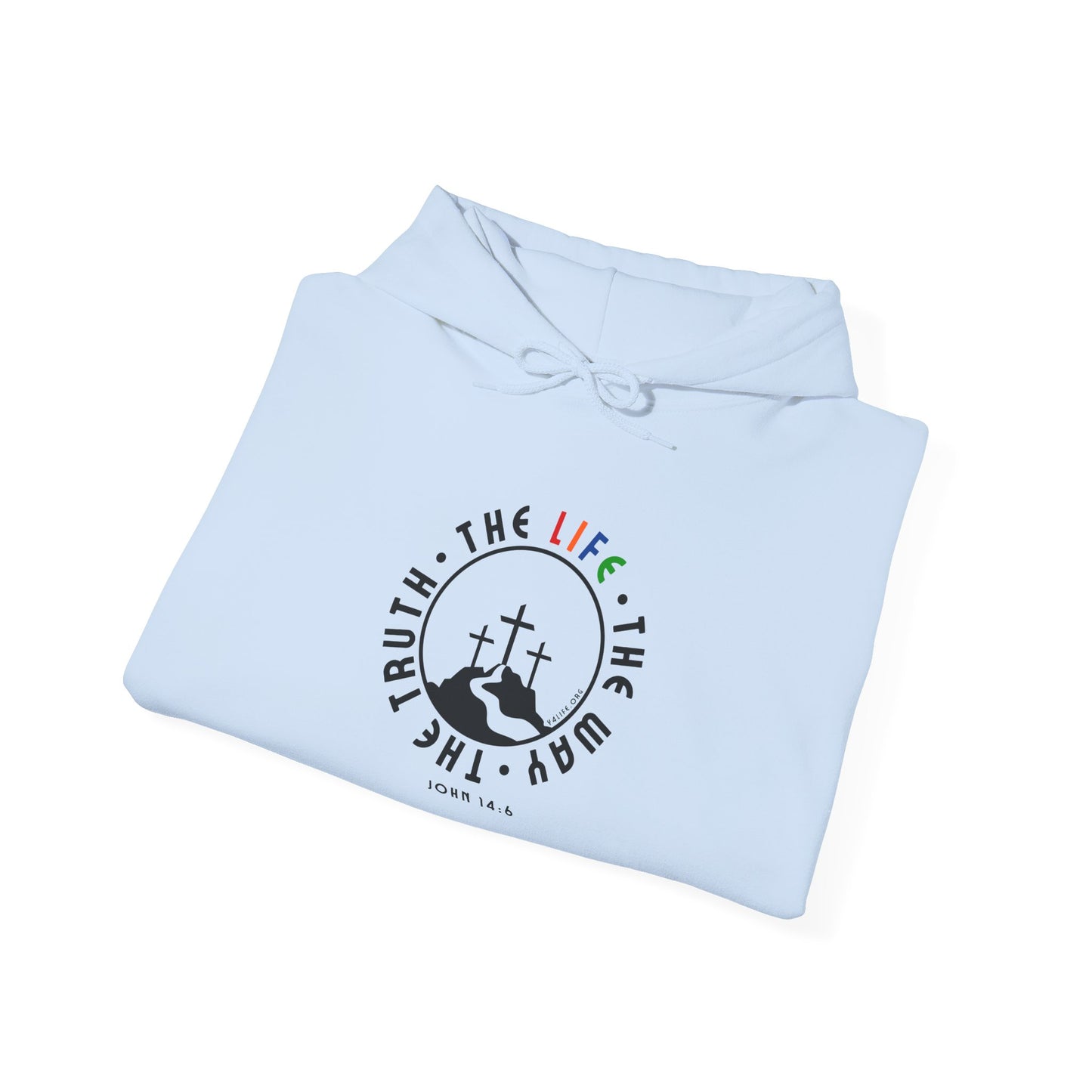 John 14:6 Multicolor Hooded Sweatshirt