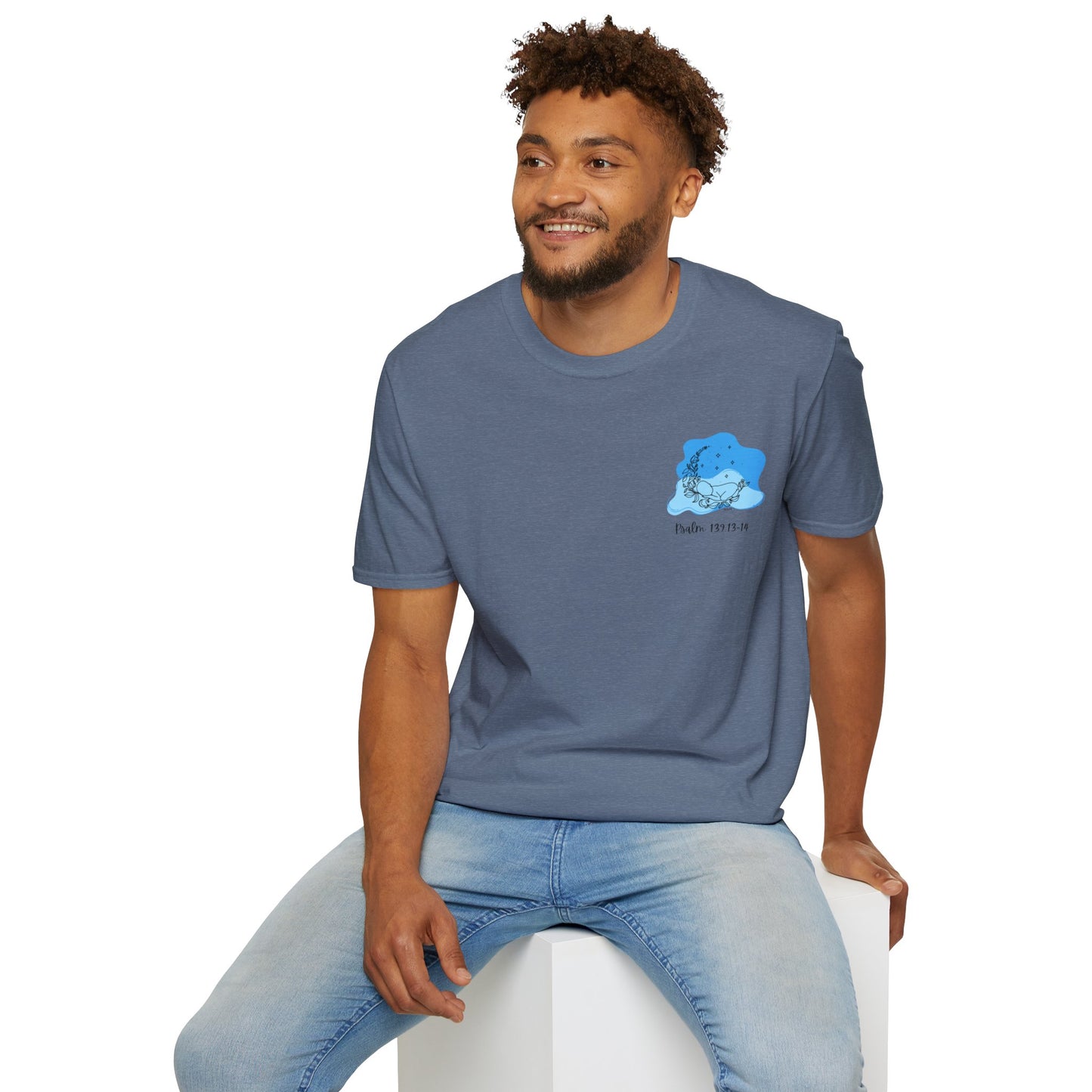 Psalm 139 Blue Unisex Softstyle T-Shirt