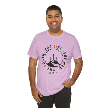 John 14:6 Multicolor Short Sleeve Tee