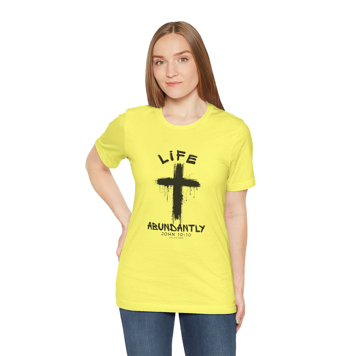 Life Abundantly Single Color Short Sleeve Tee