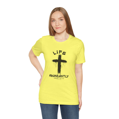 Life Abundantly Single Color Short Sleeve Tee