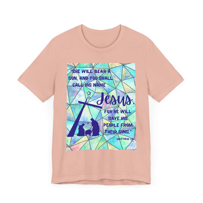 Matthew 1:21 Short Sleeve Tee