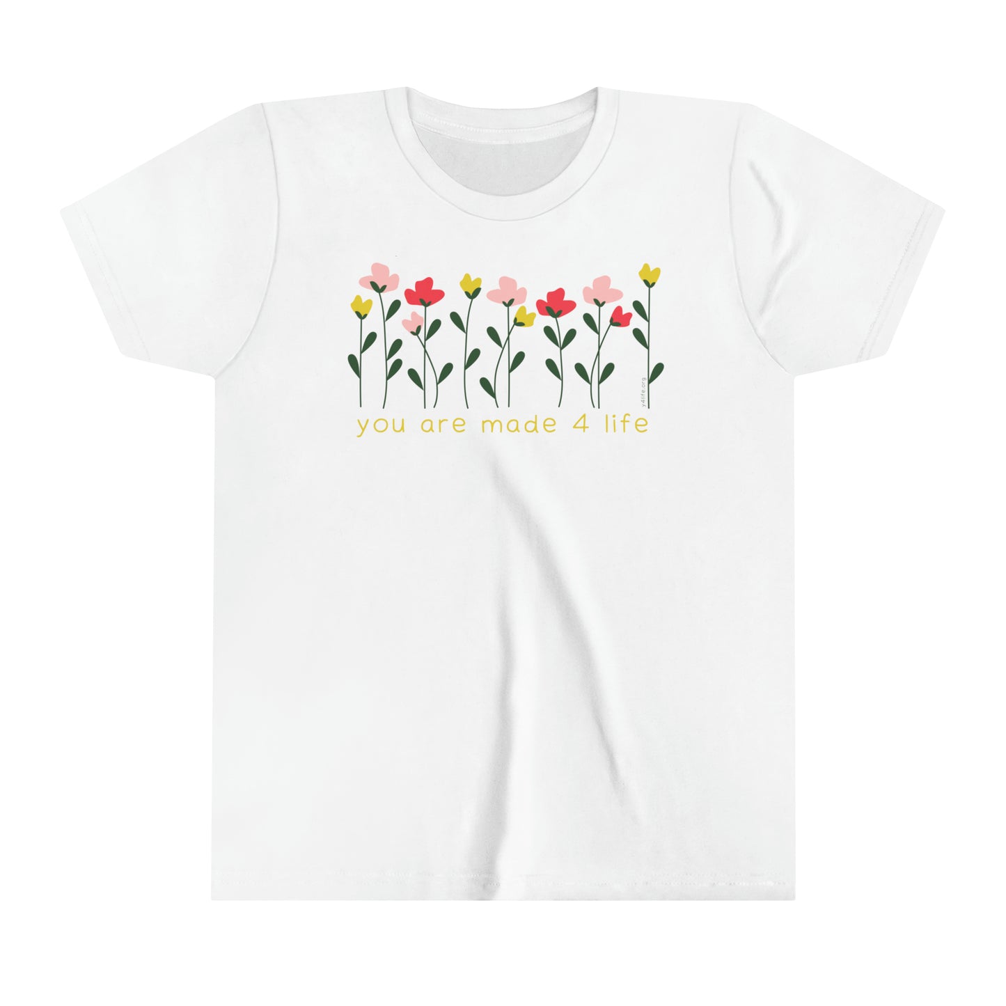 Flower Made 4 Life Youth Short Sleeve Tee