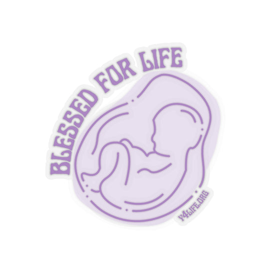 Blessed For Life Purple Kiss-Cut Sticker