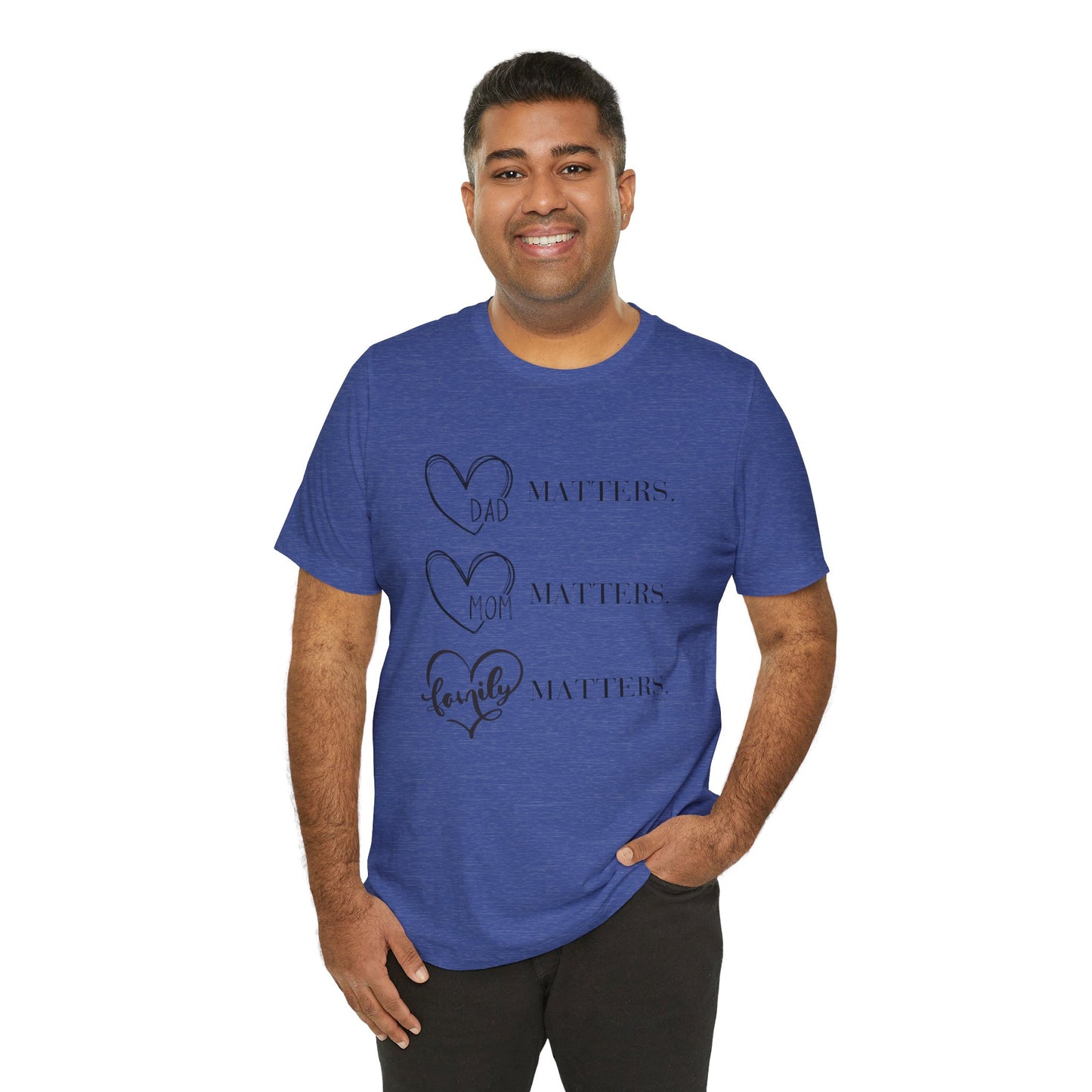 "Family Matters" (black print) Unisex Jersey Short Sleeve Tee