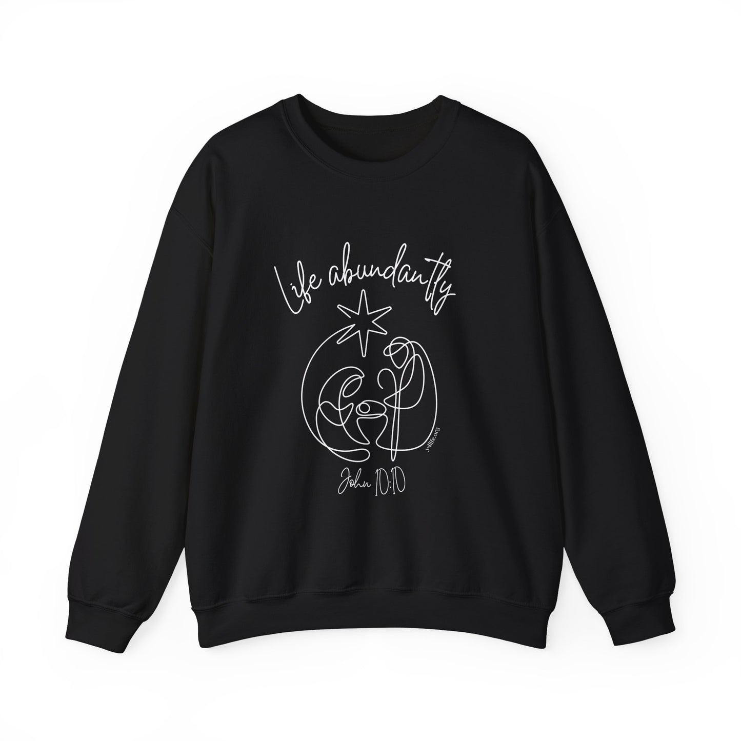 Life Abundantly Line Art Crewneck Sweatshirt