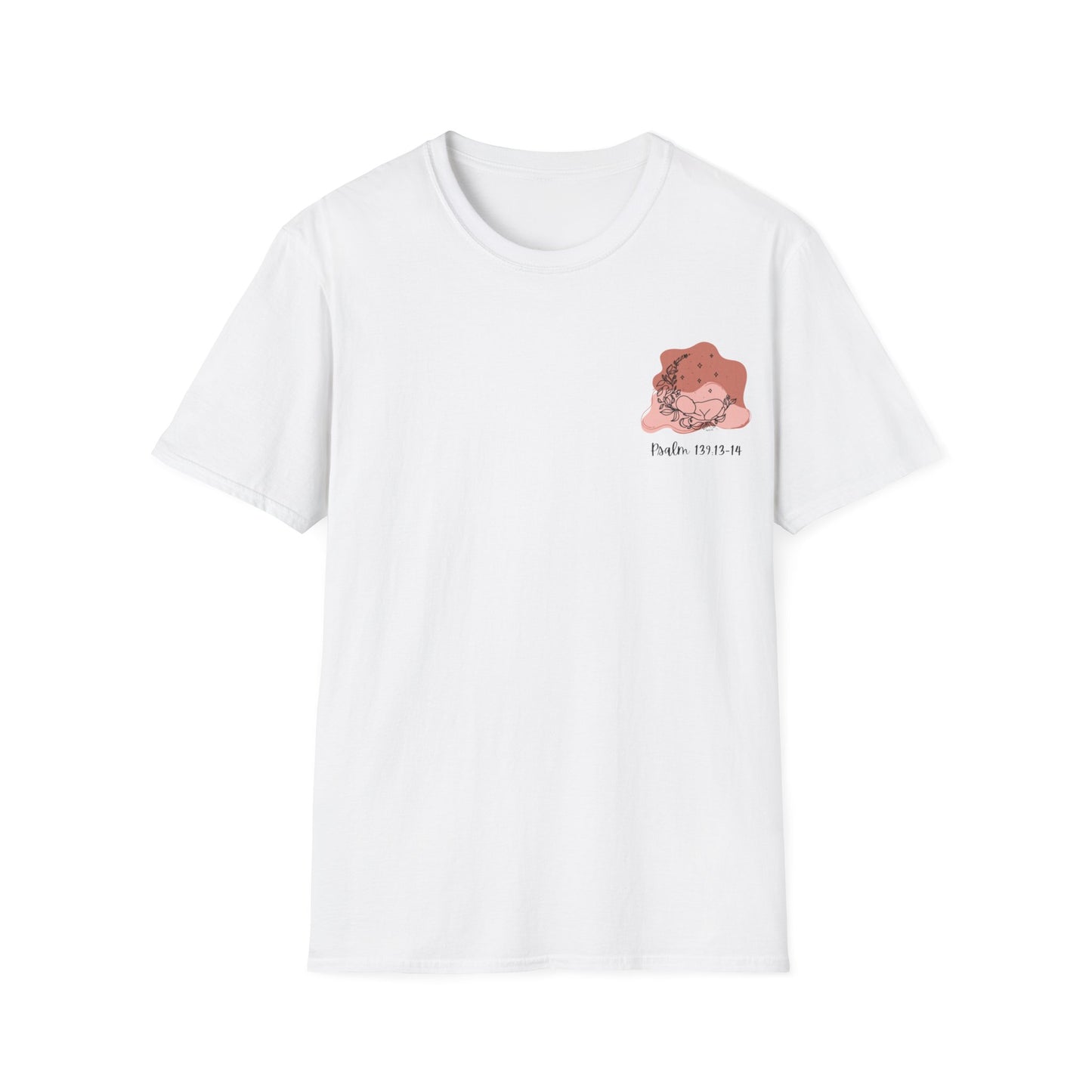 Psalm 139 Peach Unisex Softstyle T-Shirt